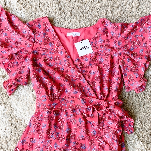 Jack by BB Dakota Ruby Friendly Fire Wrap Dress - Picture 5 of 8